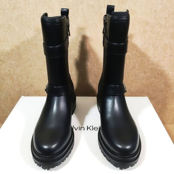 Calvin Klein Women's Galivan Almond Toe Black Booties Boots 8M - Picture 3 of 6